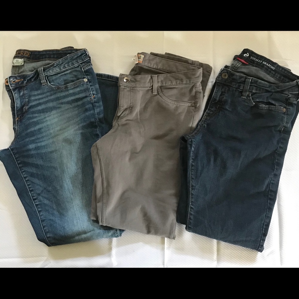 Bundle of 13/14 Bottoms. 2 Jeans/1 Gray Pants EUC